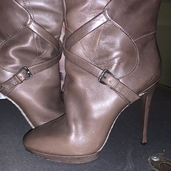 Beautiful Designer Thigh High Genuine Leather Boots/Sole Brown, Size 10/41. - Picture 4 of 15